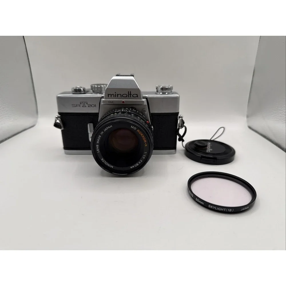 Minolta SRT 201 35mm Film Camera & 50mm f1.7 Rokkor X Lens‎ Partially Tested